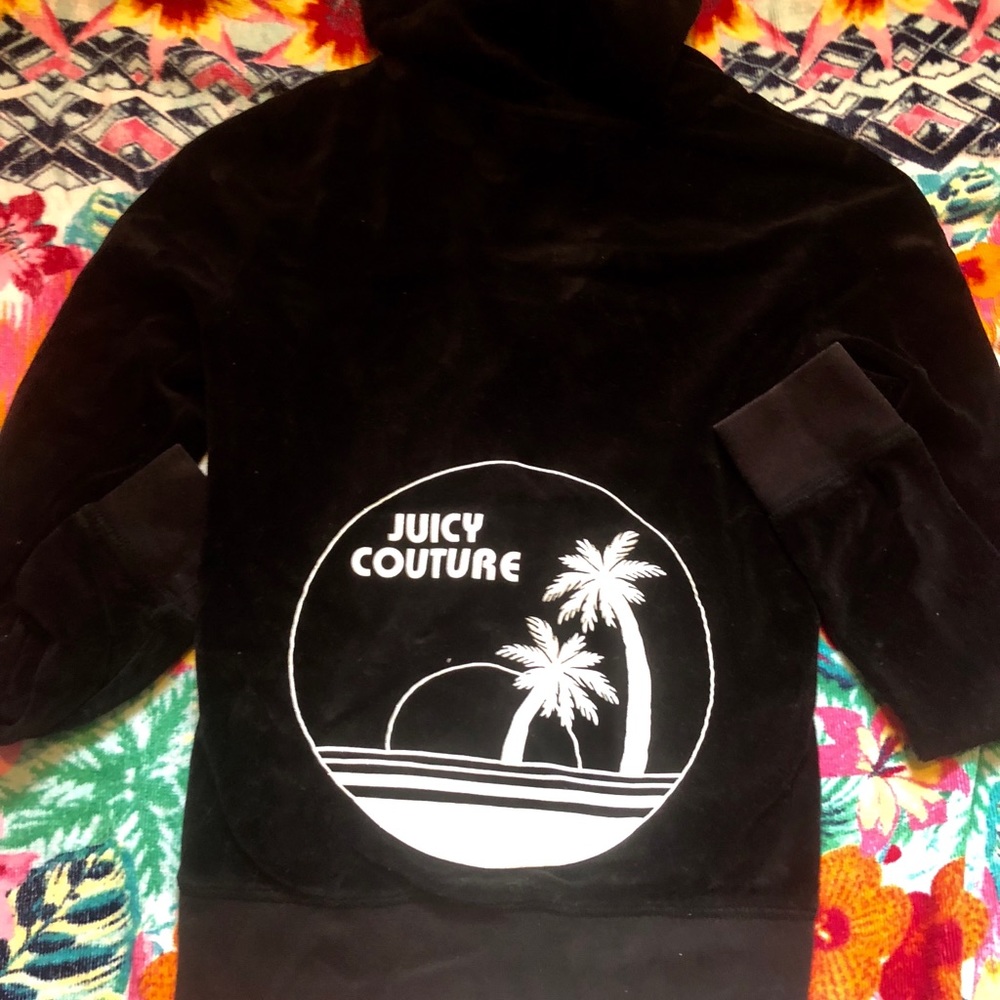 Black velour zip up